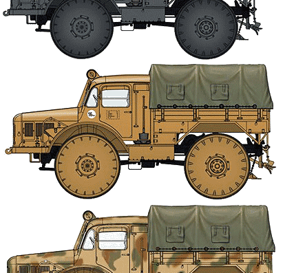Skoda RSO truck [Radschlepper Ost] - drawings, dimensions, figures